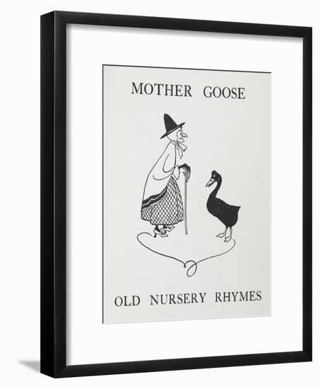 Mother Goose. Old Lady With Goose-Arthur Rackham-Framed Giclee Print