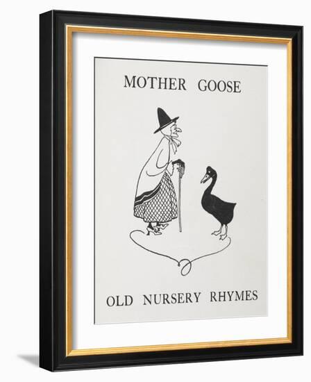 Mother Goose. Old Lady With Goose-Arthur Rackham-Framed Giclee Print