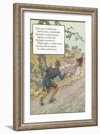 Mother Goose Rhyme, Crooked Man-null-Framed Art Print