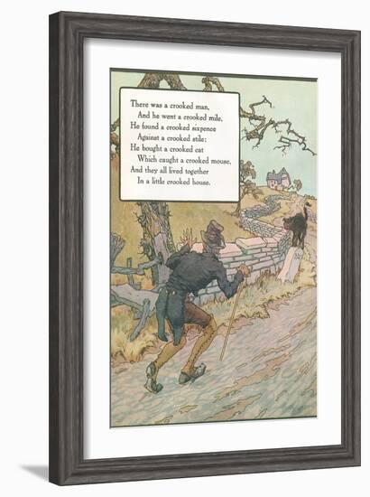 Mother Goose Rhyme, Crooked Man-null-Framed Art Print