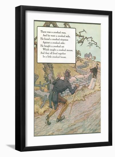 Mother Goose Rhyme, Crooked Man-null-Framed Art Print