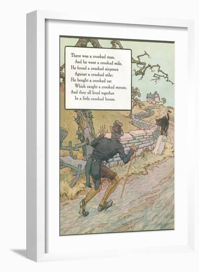 Mother Goose Rhyme, Crooked Man-null-Framed Art Print