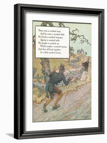 Mother Goose Rhyme, Crooked Man-null-Framed Art Print