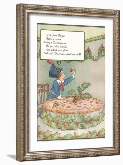 Mother Goose Rhyme, Little Jack Horner-null-Framed Art Print