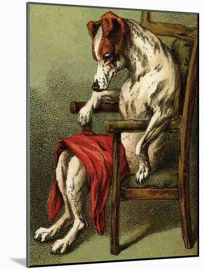 Mother Hubbard, Chair-Harrison Weir-Mounted Art Print