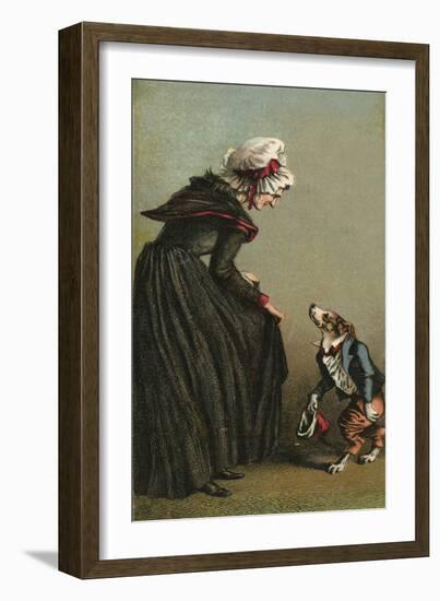 Mother Hubbard, Curtsey-Harrison Weir-Framed Art Print