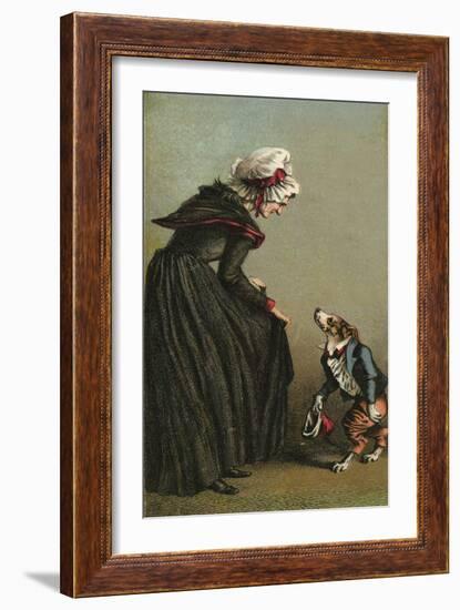 Mother Hubbard, Curtsey-Harrison Weir-Framed Art Print