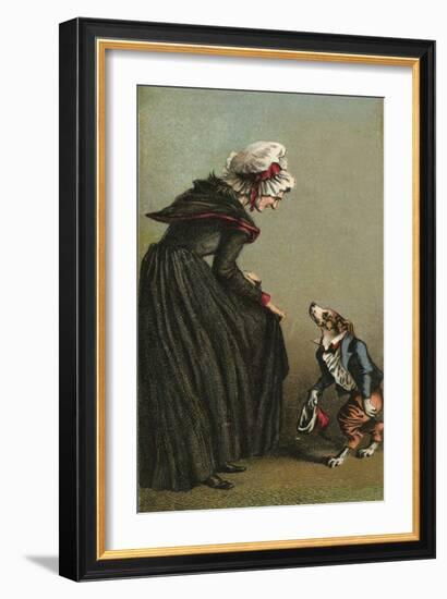 Mother Hubbard, Curtsey-Harrison Weir-Framed Art Print