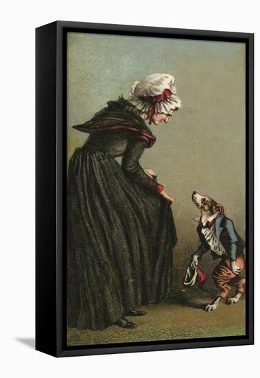 Mother Hubbard, Curtsey-Harrison Weir-Framed Stretched Canvas