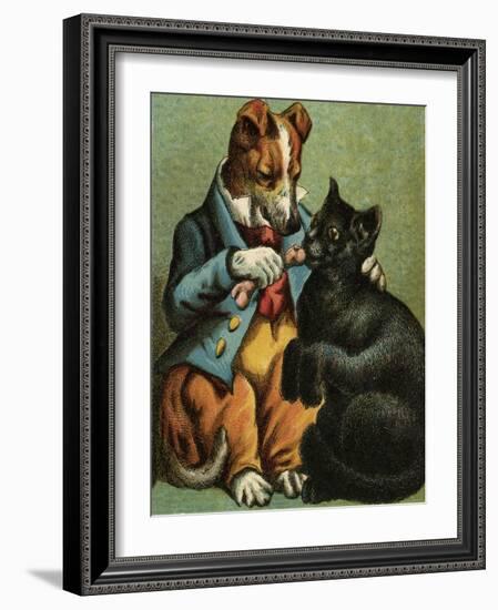 Mother Hubbard, Feed Cat-Harrison Weir-Framed Art Print