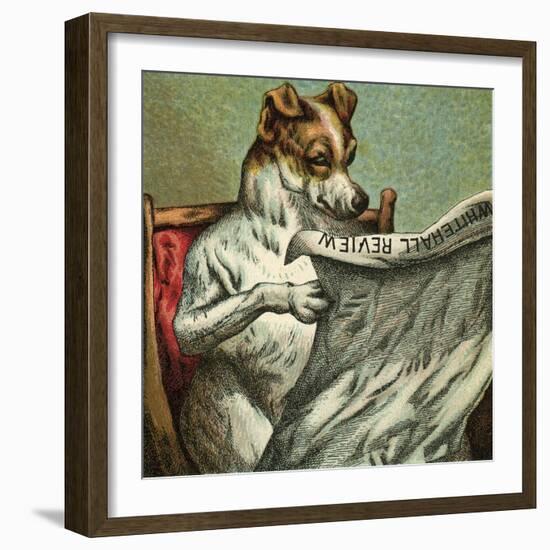 Mother Hubbard, Reading-Harrison Weir-Framed Art Print