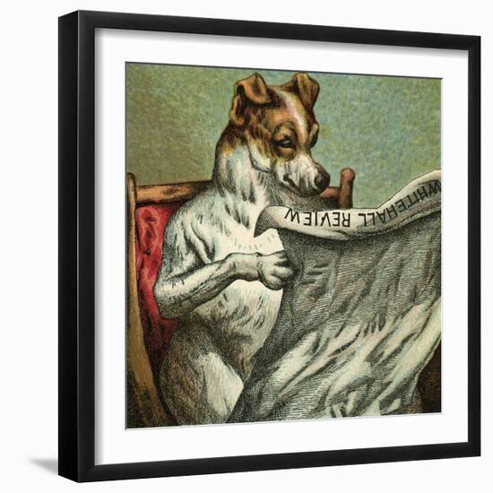 Mother Hubbard, Reading-Harrison Weir-Framed Art Print