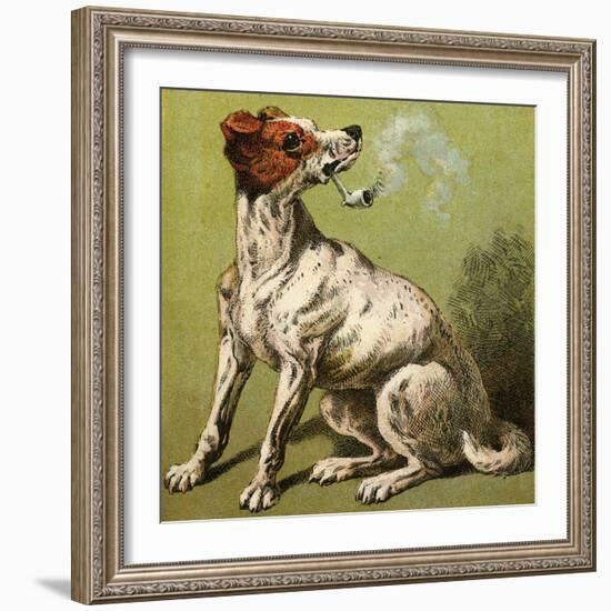 Mother Hubbard, Smoking-Harrison Weir-Framed Art Print