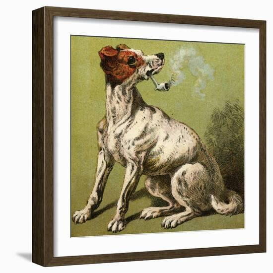 Mother Hubbard, Smoking-Harrison Weir-Framed Art Print