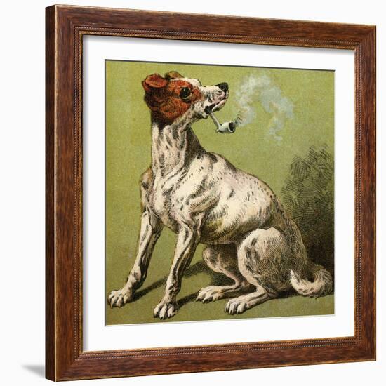 Mother Hubbard, Smoking-Harrison Weir-Framed Art Print