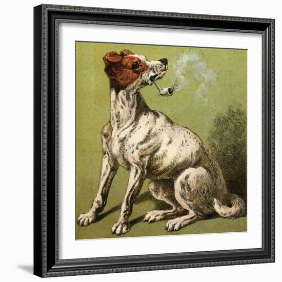 Mother Hubbard, Smoking-Harrison Weir-Framed Art Print