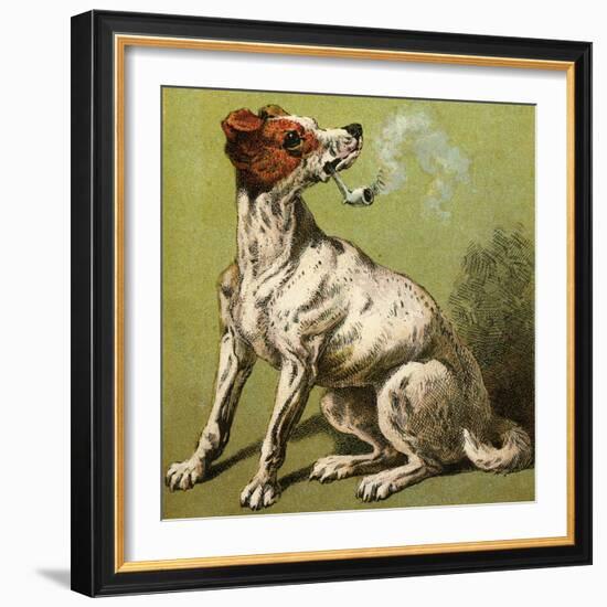 Mother Hubbard, Smoking-Harrison Weir-Framed Art Print