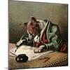 Mother Hubbard, Writing-Harrison Weir-Mounted Art Print