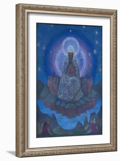 Mother of the World, 1924 (Tempera on Canvas Laid on Cardboard)-Nicholas Roerich-Framed Giclee Print