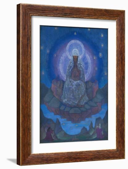 Mother of the World, 1924 (Tempera on Canvas Laid on Cardboard)-Nicholas Roerich-Framed Giclee Print