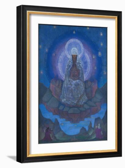 Mother of the World, 1924 (Tempera on Canvas Laid on Cardboard)-Nicholas Roerich-Framed Giclee Print