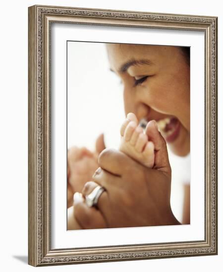 Mother Playing with Baby-Ian Boddy-Framed Photographic Print