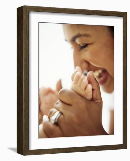Mother Playing with Baby-Ian Boddy-Framed Photographic Print