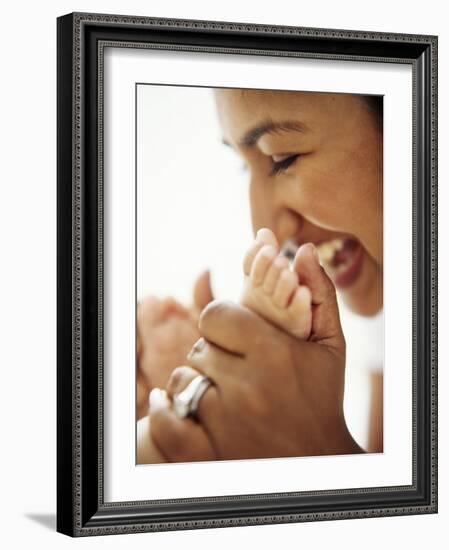 Mother Playing with Baby-Ian Boddy-Framed Photographic Print