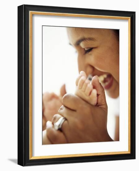 Mother Playing with Baby-Ian Boddy-Framed Photographic Print