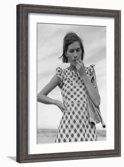 Mother Returned by Relief Administration-Dorothea Lange-Framed Art Print