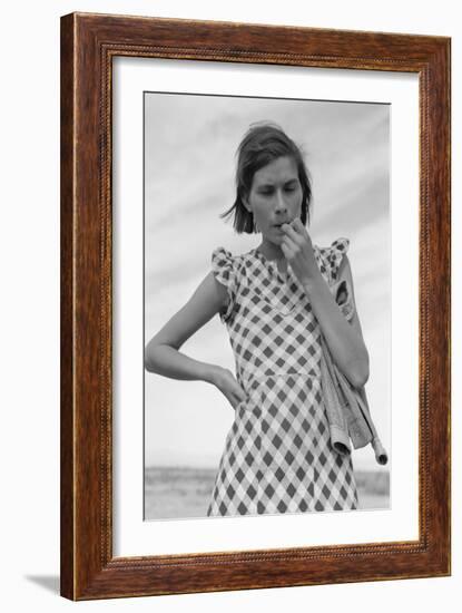 Mother Returned by Relief Administration-Dorothea Lange-Framed Art Print