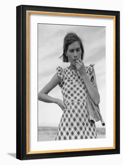 Mother Returned by Relief Administration-Dorothea Lange-Framed Art Print