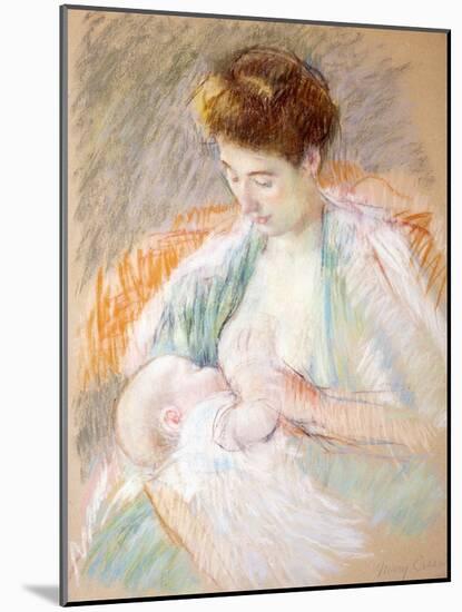 Mother Rose Nursing Her Child, c.1900-Mary Stevenson Cassatt-Mounted Giclee Print