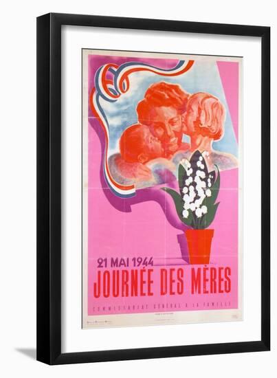 Mother's Day, 21st May 1944, Vichy French Poster, 1944-Phili-Framed Giclee Print