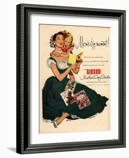 Mother's Day Cards, USA, 1940-null-Framed Giclee Print