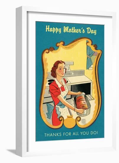 Mother's Day Thanks, Cooking-null-Framed Premium Giclee Print