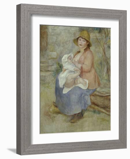 Mother's Joy, c.1885-Pierre-Auguste Renoir-Framed Giclee Print