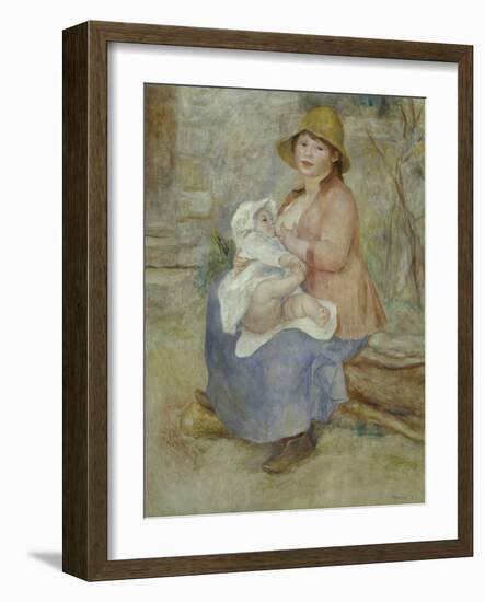 Mother's Joy, c.1885-Pierre-Auguste Renoir-Framed Giclee Print