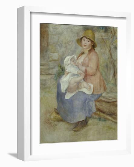 Mother's Joy, c.1885-Pierre-Auguste Renoir-Framed Giclee Print