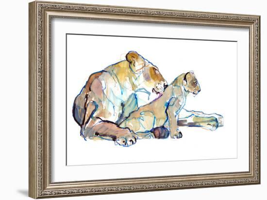 Mother's Love, 2021, (mixed media on paper)-Mark Adlington-Framed Giclee Print