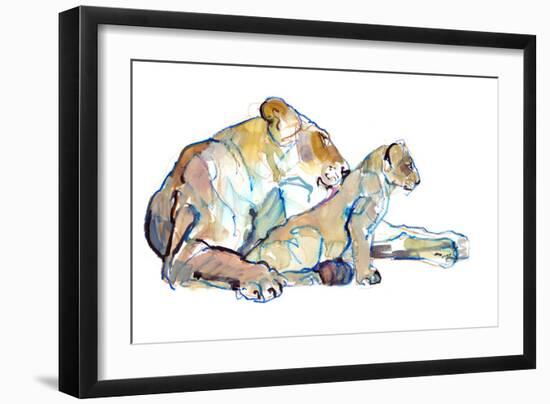 Mother's Love, 2021, (mixed media on paper)-Mark Adlington-Framed Giclee Print