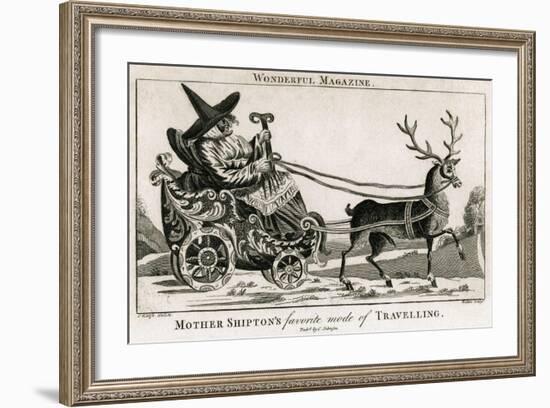 Mother Shipton in a Reindeer-Drawn Carriage-null-Framed Giclee Print