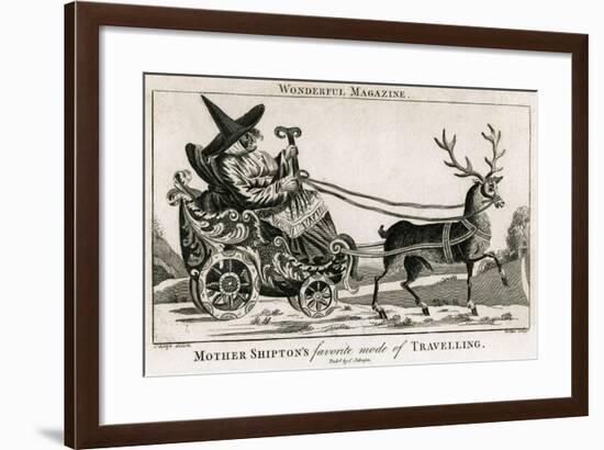 Mother Shipton in a Reindeer-Drawn Carriage-null-Framed Giclee Print