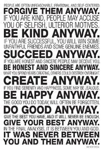 Mother Teresa Anyway Poster