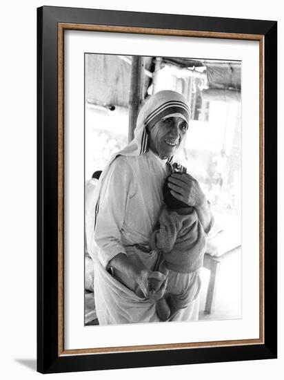 Mother Teresa with a Baby-null-Framed Photographic Print