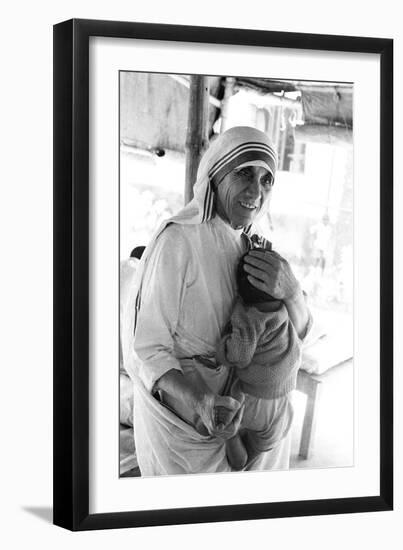 Mother Teresa with a Baby-null-Framed Photographic Print