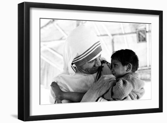 Mother Teresa with a Child-null-Framed Photographic Print