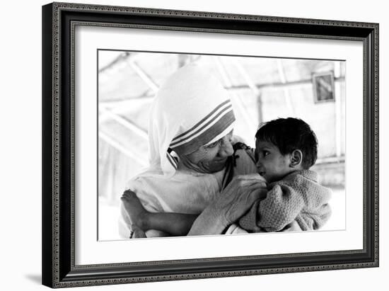 Mother Teresa with a Child-null-Framed Photographic Print