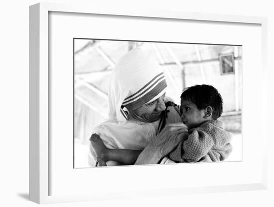 Mother Teresa with a Child-null-Framed Photographic Print