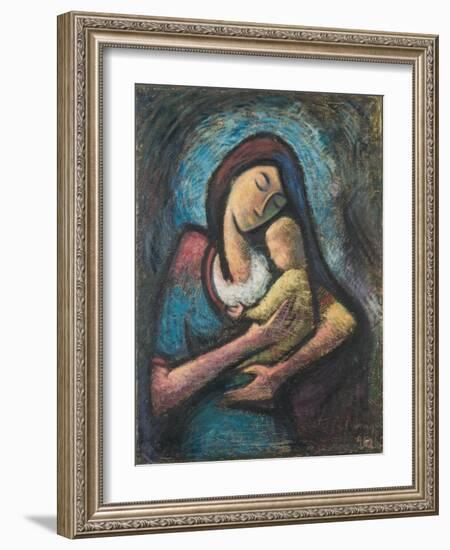 Mother with Child, 1962-Emil Parrag-Framed Giclee Print